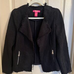 Catherines Black Textured Blazer